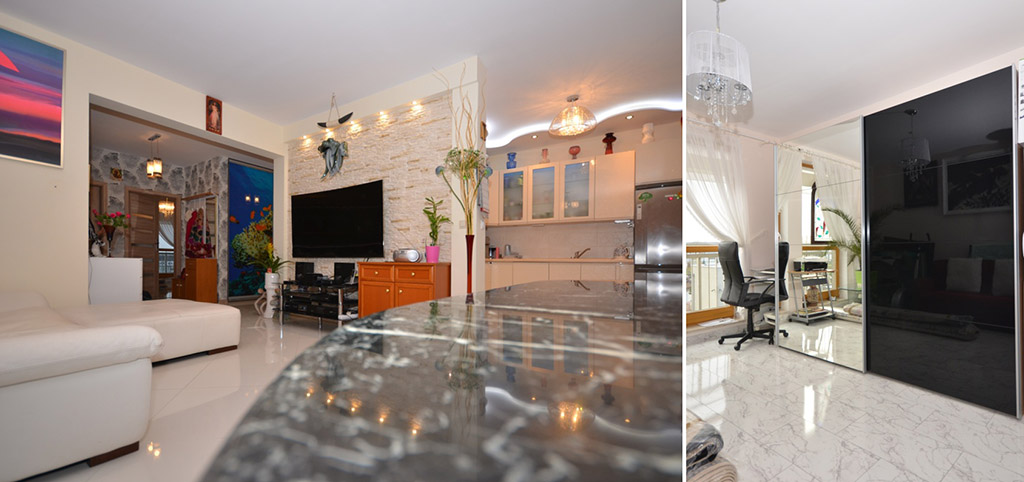 zdjęcie przedstawia luksusowy salon w apartamencie do sprzedaży w Warszawie