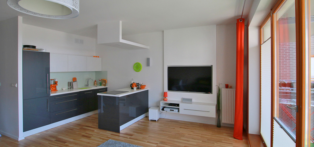 zdjęcie przedstawia ekskluzywny apartament do sprzedaży w Szczecinie, widok na salon