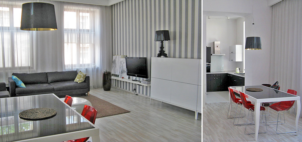 zdjęcie prezentuje komfortowy, elegancki apartament na sprzedaż w Łodzi